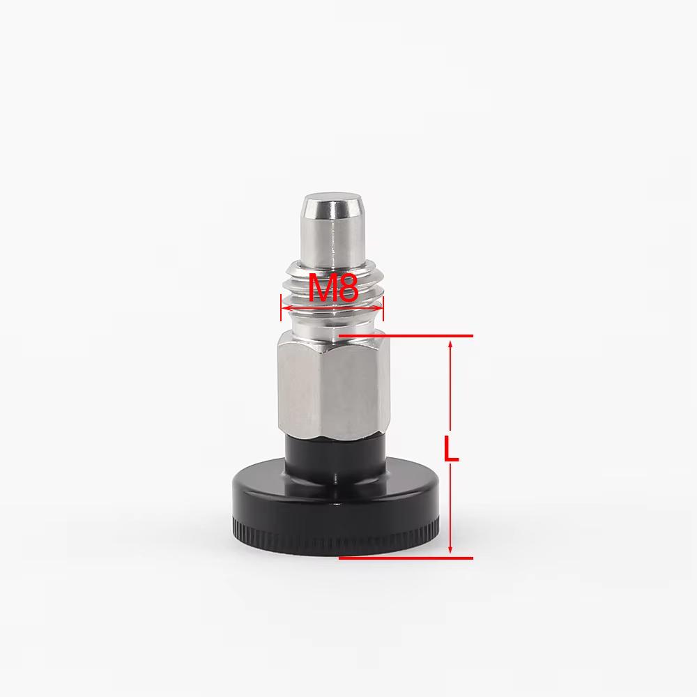 Mini M8 Knob Plungers Non Lock-Out Spring Lock Pin Aluminum Knob Locating Pin Stainless/Carbon Steel Indexing Plungers