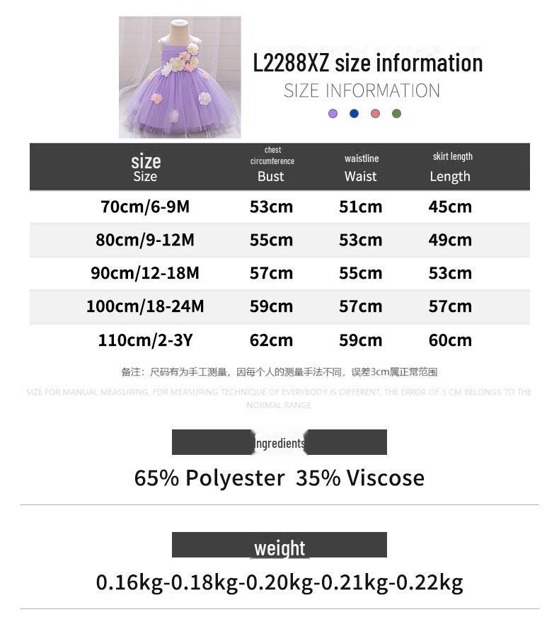 Платье принцессы с цветочным принтом и перекрестным принтом - пышная юбка для девочек