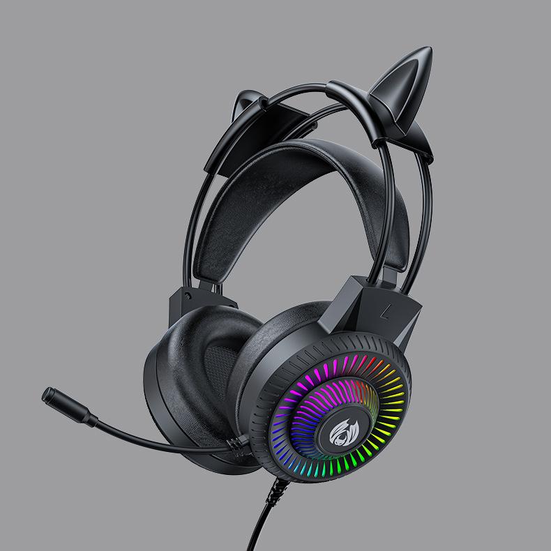 Новые наушники с RGB-подсветкой, игровая гарнитура, проводные наушники для компьютера, ноутбука