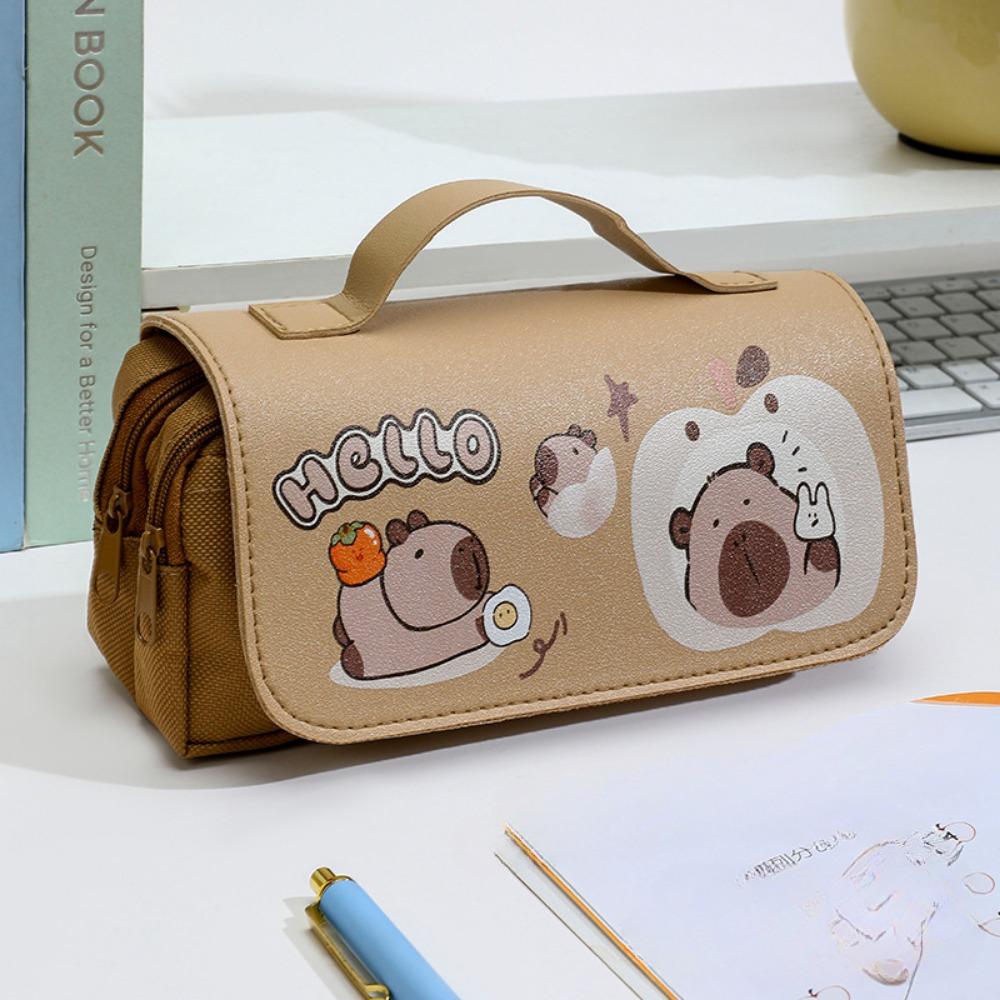 Пенал-книжка для переноски, пенал для ученика начальной школы, высококачественный, устойчивый к грязи, большой емкости, многослойный пенал