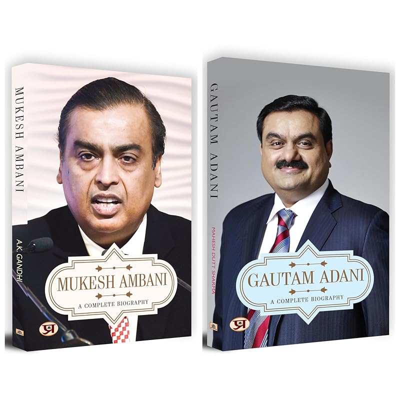 India's Most Successful Businessman Biographies Bundle | Mukesh Ambani + Gautam Adani | Set of 2 Books