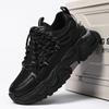 Fashion Male Sneakers Elastic Thick Bottom Laces Casual Shoes Round Toe Water Proof Wear-resistant Outdoor Comfortable Spring and Autumn