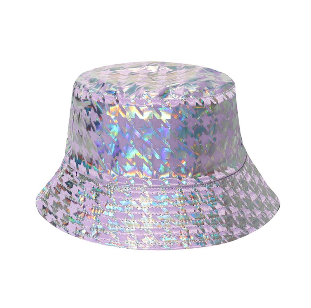 European American Fashion Colorful Fish Scale Double-Sided Bucket Hat Trendy All-Match Sunscreen for Men Women Personalized Hat