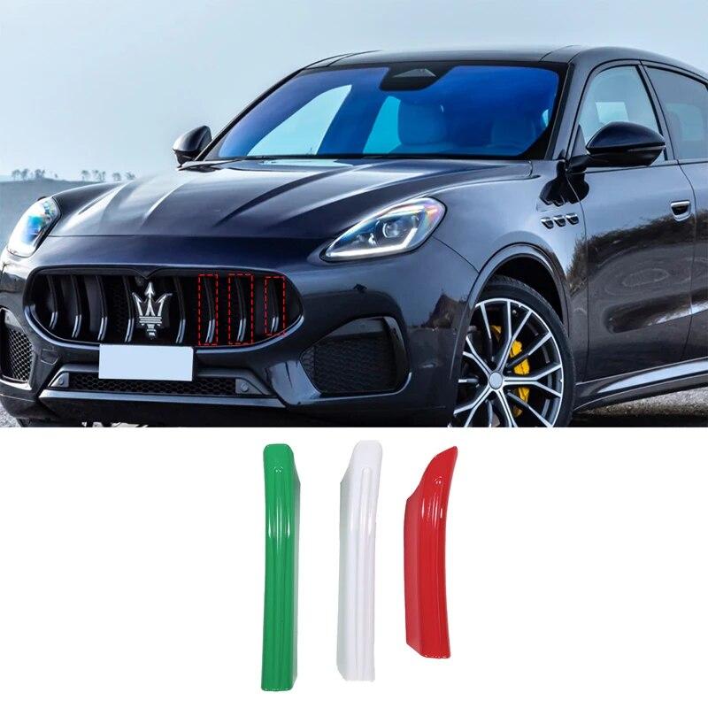 Для Maserati Grecale 2022 Стайлинг автомобиля ABS передняя решетка декоративные полоски аксессуары для отделки