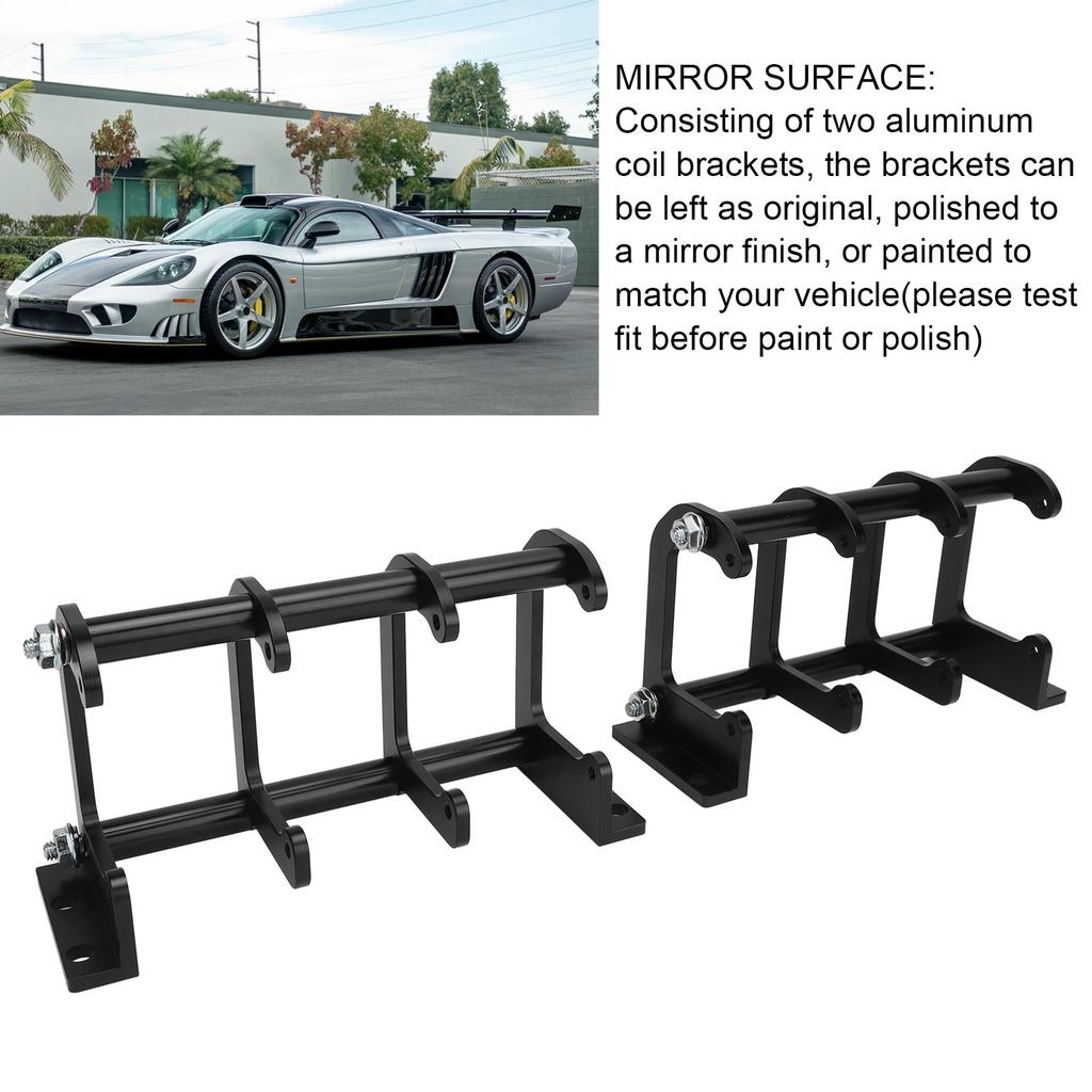 Truck Supplies Coil Relocation Brackets Remote Mount 551562 Replacement for LS Swap Truck LQ4 LQ9 Truck Coil Relocation Brackets