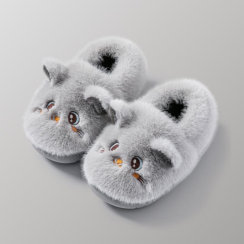 Новые хлопковые туфли зимние домашние мягкие нескользящие детские туфли из хлопка для мальчиков и девочек теплые плюшевые туфли