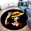 One Piece Logo Round Area Rug Carpet Rug For Living Room Bedroom Sofa Playroom Decor Nonslip Floor Mat