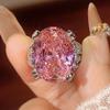 Accessories, Rings, Color Sapphire Blue, Red Corundum, Pink Diamonds Inlaid With High-End Women'S Goods