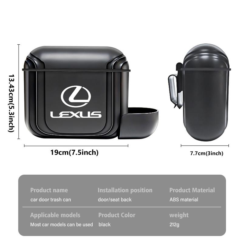 Portable Hanging Car Trash Can Wastebasket Trash Bin with Lid Storage Bin For Lexus CT ES GS NX IS250 RX350 IS200 LX570 UX250h