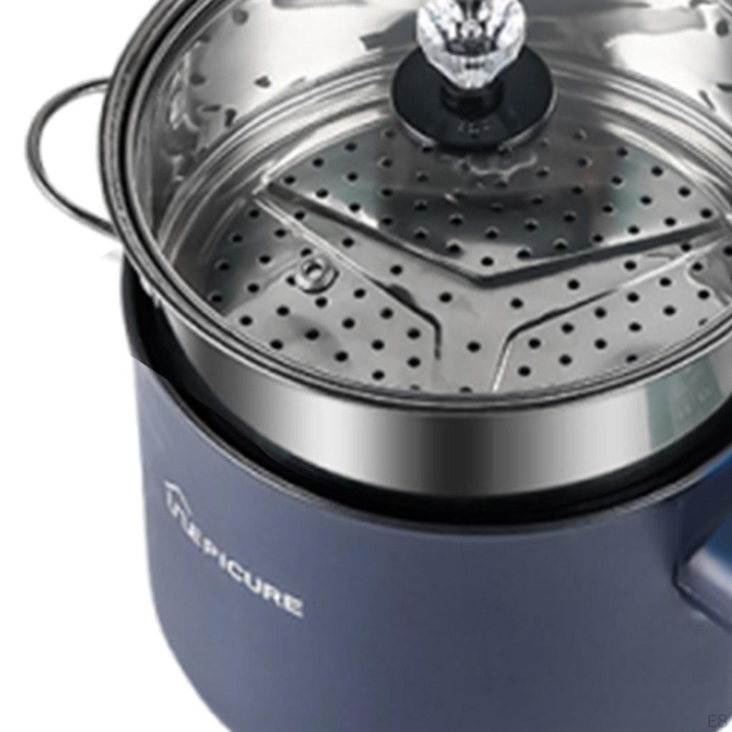 Electric Pot 1.8L Frying Pan for Pasta Steak Oatmeal Ramen Eggs