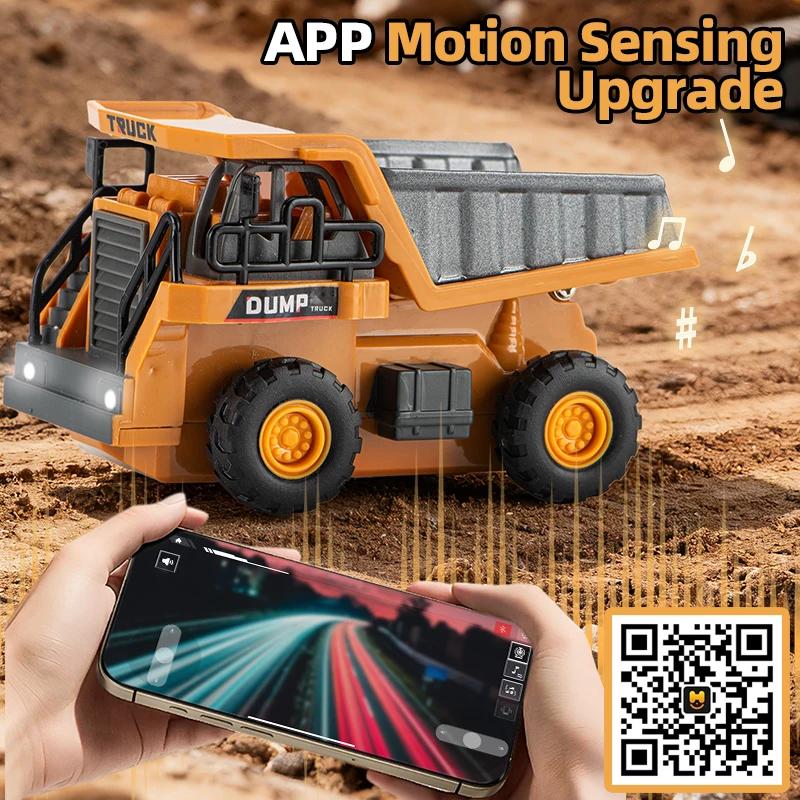1:64 Мини-самосвал на радиоуправлении 4WD RC Модель автомобиля Игрушка Профессиональный симулятор Строительная машина Лучший подарок для детей