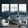 Living Room Home Office Decor Cuadros Nordic Fog Forest Birds Landscape Canvas Painting Poster Print Wall Art Picture
