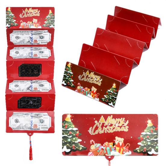 Christmas Cash Gift Envelopes Surprise Xmas Money Gift Card Holder with 6 Slots DIY Holiday Cash Envelope for Kids Women Men