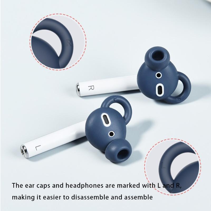 2 шт. Нескользящие силиконовые насадки-чехлы для наушников 1/2 и Earpods Запасные части