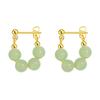 New Chinese Ruyi Transfer Bead Ear Buckle, Retro Niche High-end Handmade Four Hetian Jade Earrings