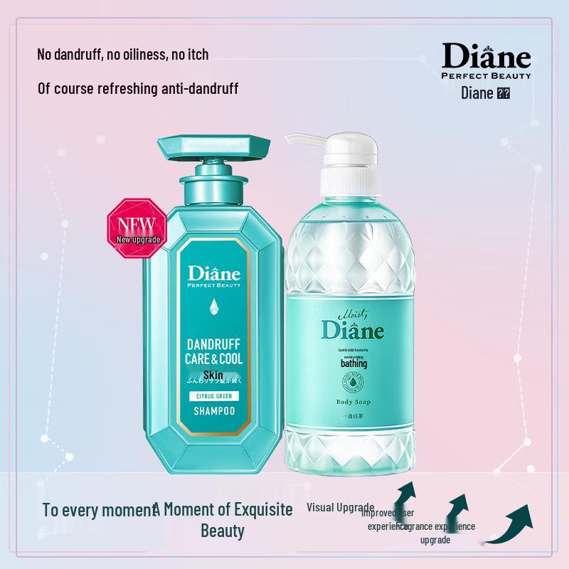 Diane Perfect Beauty Refreshing Scalp Care Shampoo & Body Wash Set