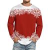 Men's Christmas Printed Imitation Cotton Long-sleeved Shirt