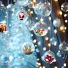 20/1PCS Christmas Transparent Ball Plastic Fillable Bauble Xmas Tree Hanging Ornament Decoration for Home Wedding Party Gift Box