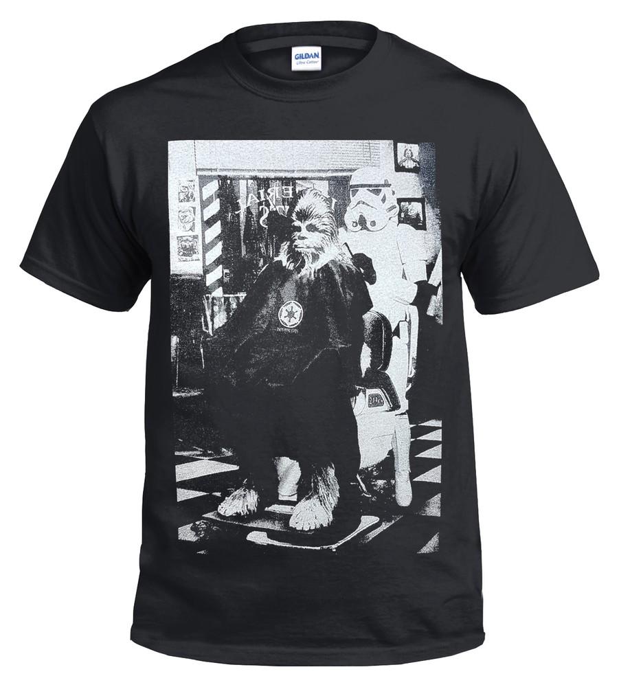 New Star Wars Chewbacca Haircut Chewi Chewy Moods Funny Trooper T Shirt Top Tee