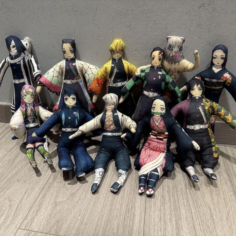 Anime Demon Slayer Stuffed Doll Tomioka Giyu Kamado Tanjirou Kamado Nezuko Agatsuma Zenitsu Twistable Shape Plush Toy Figure