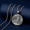 Ancient Greek Mint Goddess Athena Pendant Men's Vintage Necklace Titanium Steel Hip Hop Pendant