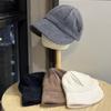 Новая британская ретро однотонная универсальная шляпа рыбака для женщин на осень и зиму с широкими полями, подчеркивающая маленькое лицо, теплая кепка с козырьком, тренд
