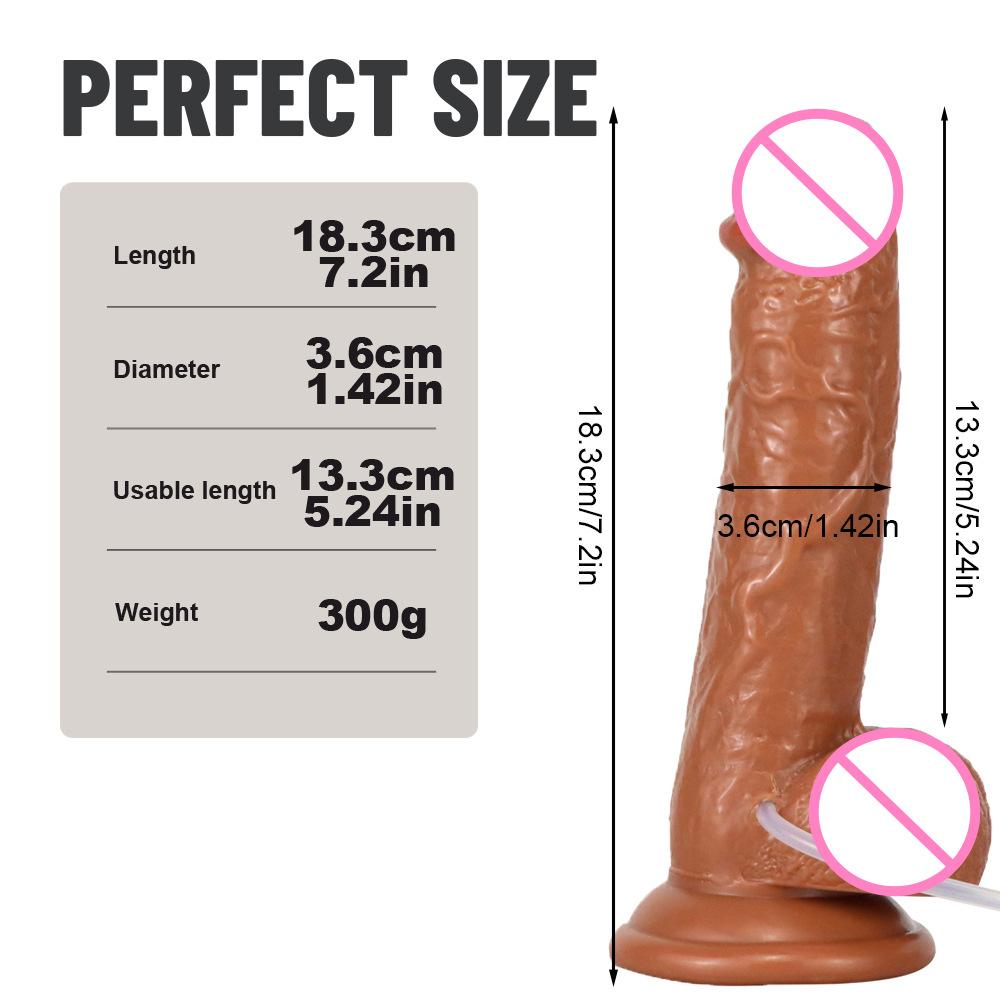 Water Spray Simulation Penis Female Climax Jet Imitation Ejaculation Masturbation Device PVC Dildo Sexy Adult Sex Product