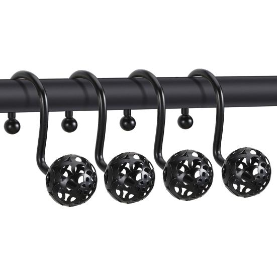 Экологичные прочные подвесные многоразовые крючки для штор для ванной комнаты, аксессуары для ванной комнаты, крючок для занавески для душа