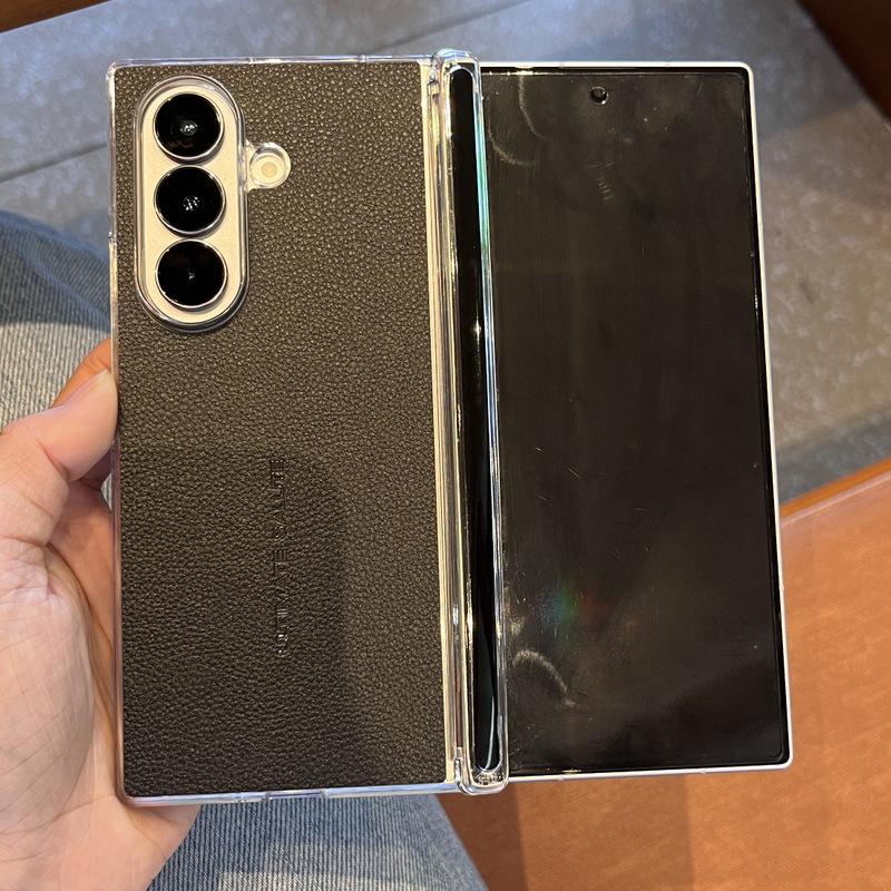 Подходит для чехла для мобильного телефона Samsung Zfold7 6 Магнитная адсорбция Двусторонний Центральный вал Защита от падения Бизнес Продвинутый Необычный Кожаный узор