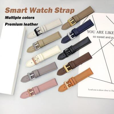 18 мм 20 мм 22 мм кожаный ремешок для Samsung Galaxy Watch 3 41 45 мм Active 2 Gear S3 браслет для Huawei Watch GT2 46 мм замена