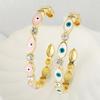 New Stone Color Devil's Eye Ring Women's High-end Open Adjustable Bracelet