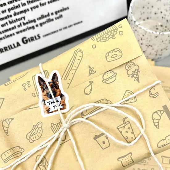 Милые наклейки с благодарностью для собак и кошек, забавные наклейки-граффити с щенками, водонепроницаемые ПВХ-наклейки для телефона, ноутбука, холодильника, конвертов