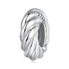 BAMOER 925 Silver Clasp CZ pave Clip Charms Daisy Beads Stopper Safety Chain fit Charm Bracelet Jewelry Clip