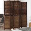 VidaXL Room Divider 5 Panels, Room Separator, Privacy Screen, Living Room Bedroom Screen, Dark Brown Wood 358711