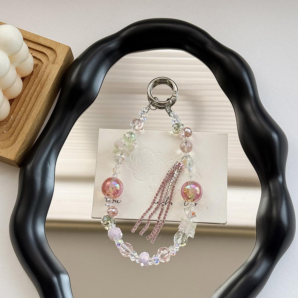 Милый бисерный ремешок для камеры/телефона с подвеской-бабочкой, шнурок, акриловая текстура, подходит для аксессуаров для телефона и сумки
