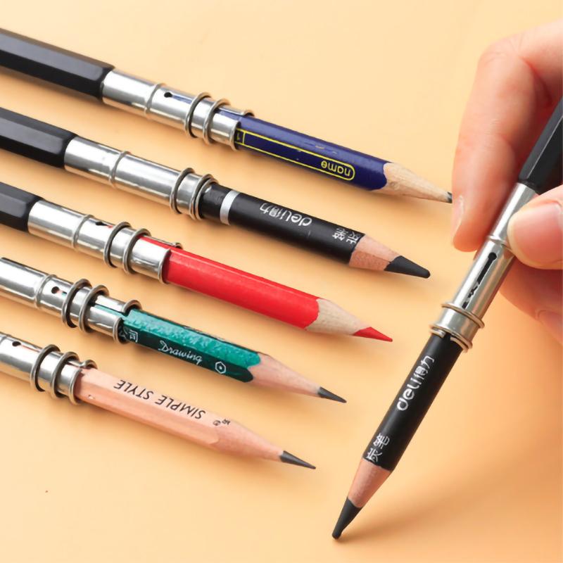 1 Pcs Adjustable Size Dual Head /Single Head Pencil Extender Holder Sketch School Office Painting Art Write Tool for Writing Gift