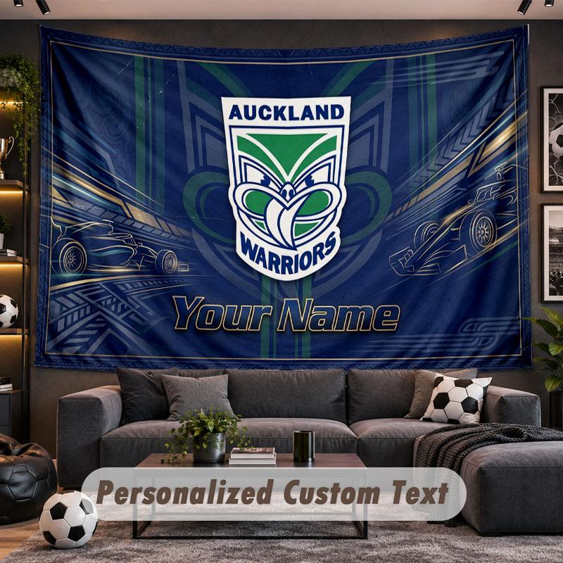 Wall Hanging Tapestry Custom NameWigan Warriors Pattern Personalized Printed Fabric Wall Decor