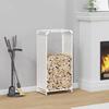 VidaXL Firewood Rack White 44x28x90 Cm, Fireplace Log Holder, Log Holder, Log Rack, 864208