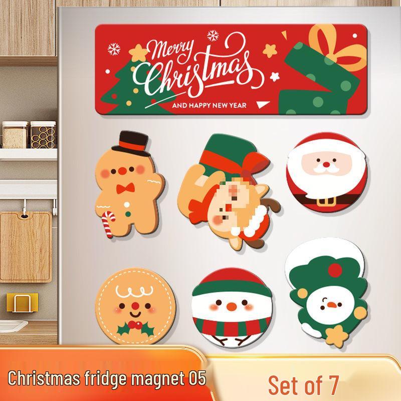 2026 Christmas Refrigerator Magnet Set - High-Value, Cute Magnetic Santa Claus Decorations