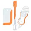 Food Grade Kitchen Baking Three Knives, Household Gadgets, Scraper, Stirring, Egg Beating Press, Puree, Slitting Spatula Combina