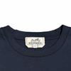 HERMES Chevaux Asymmetrical T-Shirt Dark Navy Men's Size XS Model H357925