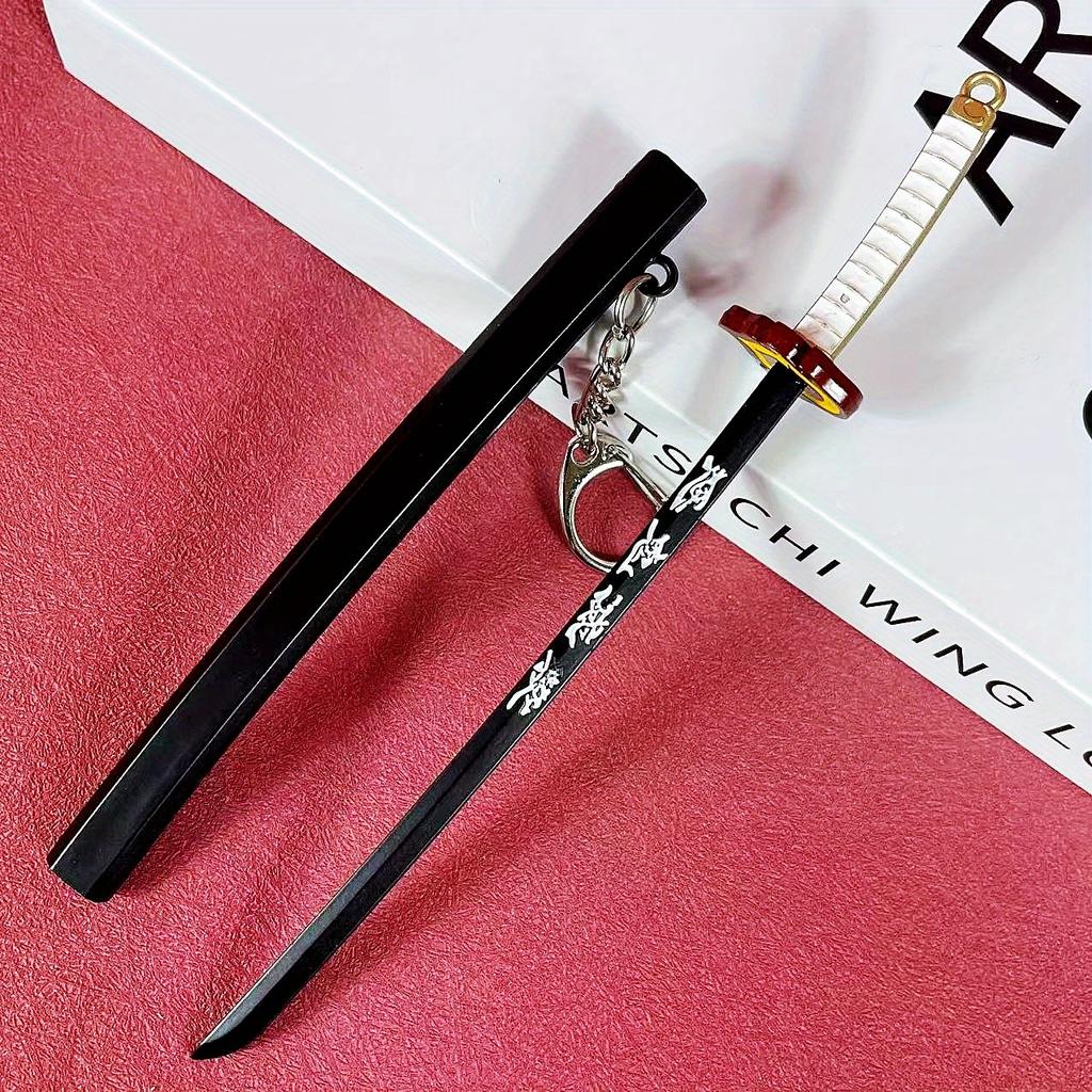 6inch Anime Demon Slayer Katana Metal Tanjirou Ninja Knife Kimetsu No Yaiba Real Size Japanese Katana Original Samurai Sword Toy
