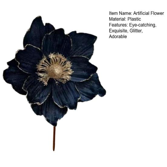 Блестящий искусственный цветок Рождественское украшение DIY Рождественская елка Венок Украшения Искусственный цветок пуансеттии для Рождества Нового года Свадебной вечеринки Праздника