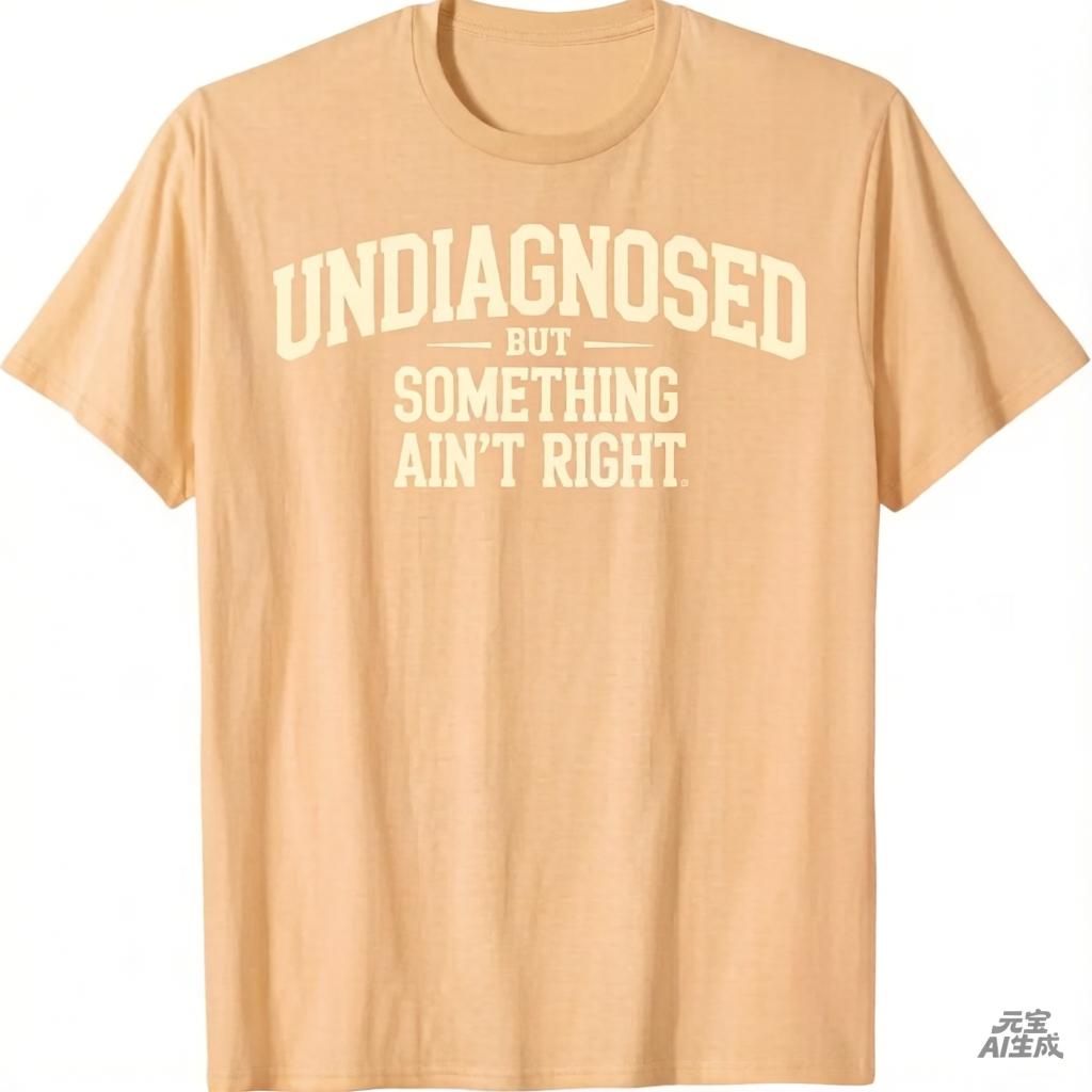 2025 Unisex Vintage Meme Tshirt Funny Undiagnosed But Something Aint Right Tee For Unisex Unisex Streetwear Casual