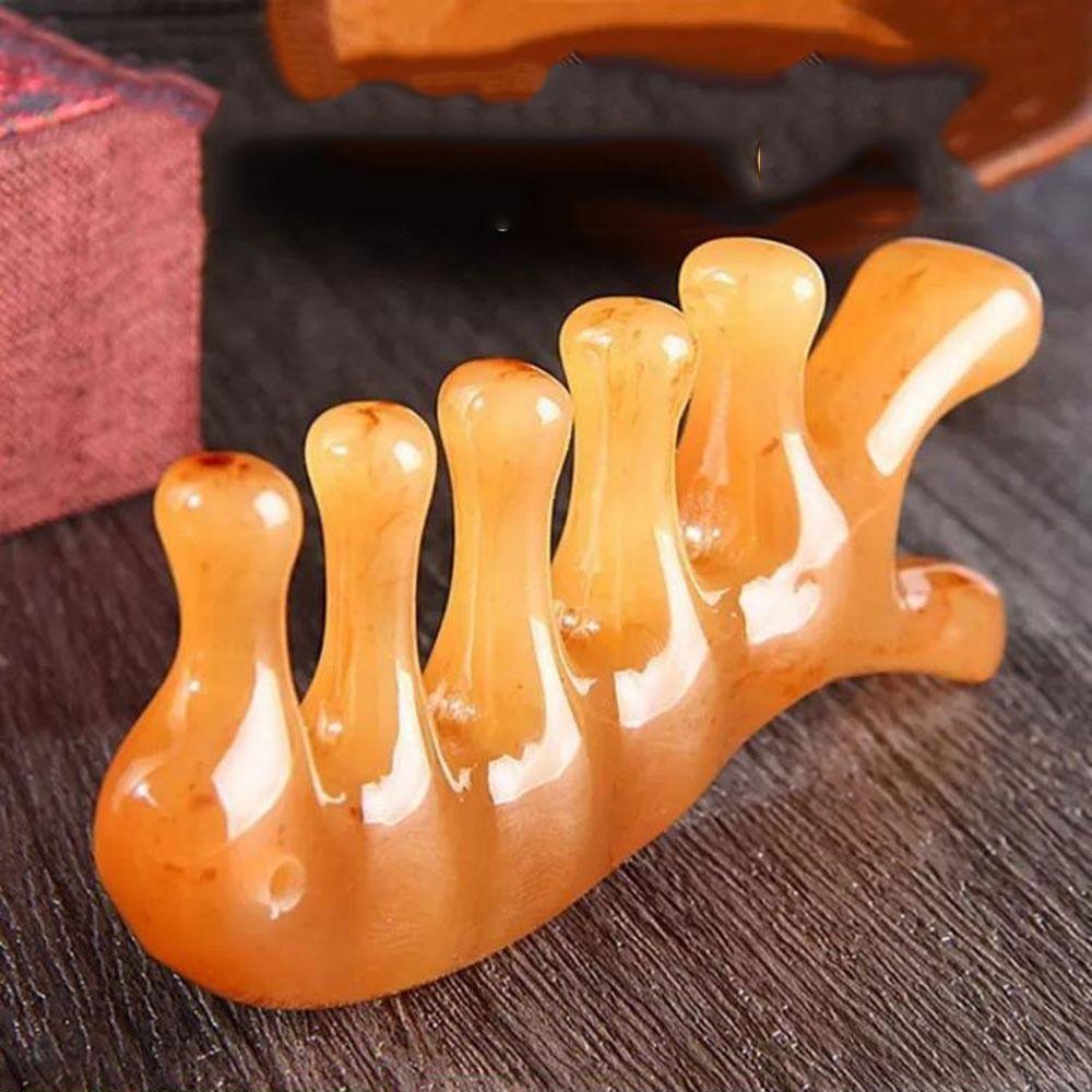 Массажная расческа Гуаша с пятью зубцами Маленький дельфин Массажная расческа для тела Momen And Man