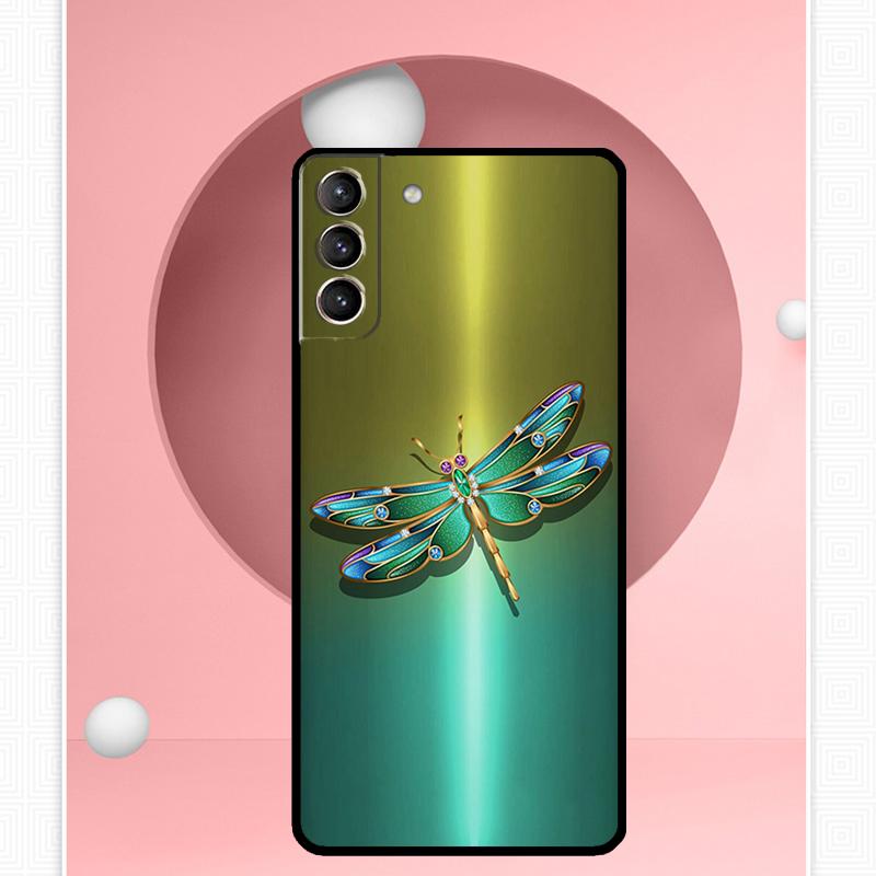 Чехол с стрекозой для Samsung Galaxy S25 Ultra S25 FE S20 S21 S22 S23 Plus S9 S10 S24 Ultra Защитная крышка Funda