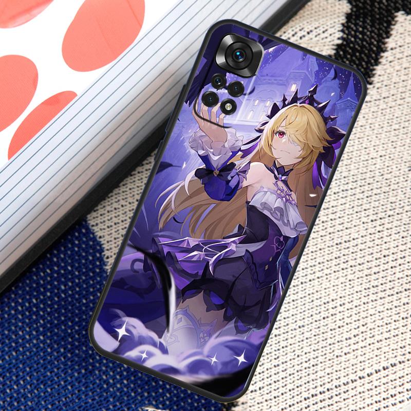Чехол Anime Genshin Impact Fischl для Xiaomi Redmi Note 12 11 10 9 8 Pro Note 8T 9S 10S 11S Redmi 10 10C 12C 9C Cover
