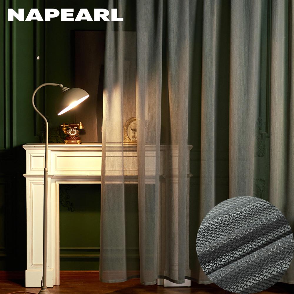 1PC NAPEARL Diamond Lattice Hollow Out Tulle Curtain Modern Elegant Living Room Sheer Curtain For Home Decor