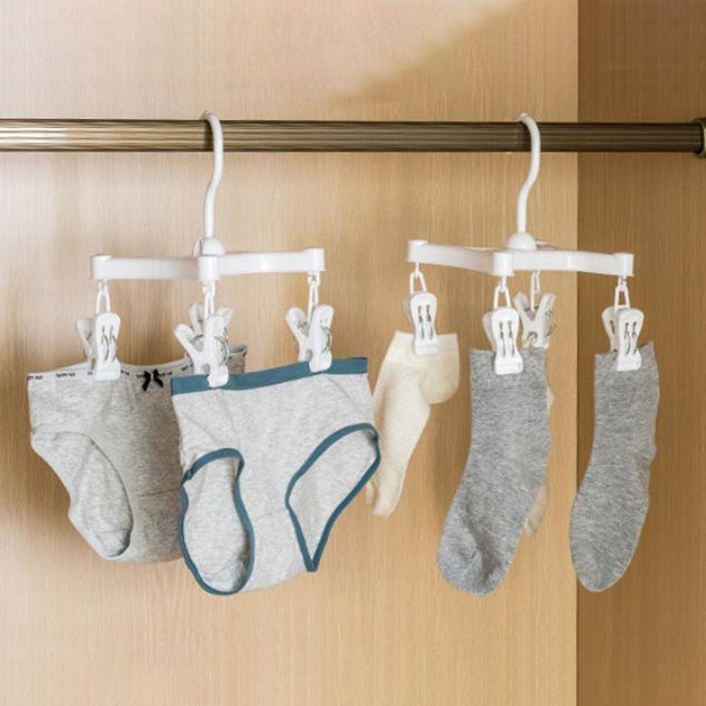 360° Rotatable H Shaped Trouser Hanger Quick Drying Wind-Resistant Underwear Drying Rack Space Saving Efficient Pants Hanger