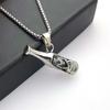 Vintage Hip Hop Style Wine Bottle Buddha Shape Titanium Steel Necklace Wine Bottle Opener Pendant Accessories